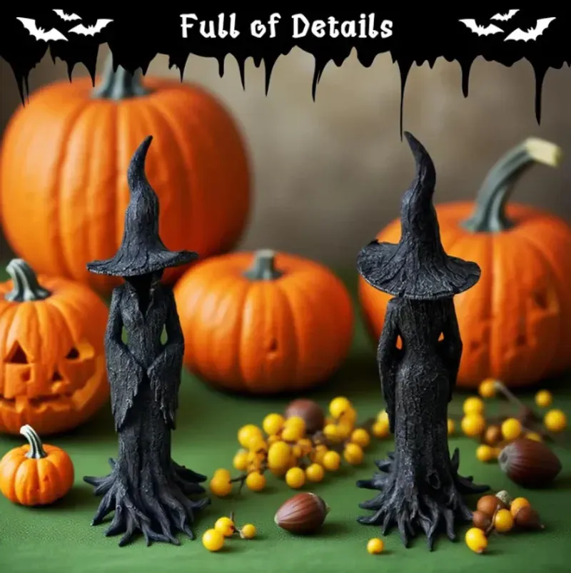 Spooky Witch Figurine – Perfect for Halloween Decor